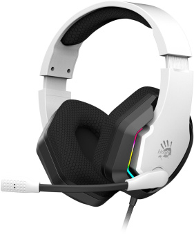 Наушники с микрофоном A4Tech Bloody G260p белый/черный 2м мониторные USB оголовье (G260P) от магазина РЭССИ