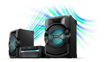 Минисистема Sony Shake-X10 черный 1200Вт CD CDRW DVD DVDRW FM USB BT от магазина РЭССИ