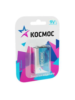 Батарейка алкалиновая 9V Крона 6LR61 блистер 1 шт от магазина РЭССИ