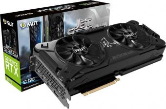 Видеокарта Palit PCI-E 4.0 PA-RTX3070 JETSTREAM 8G V1 LHR NVIDIA GeForce RTX 3070 8192Mb 256 GDDR6 1500/14000 HDMIx1 DPx3 HDCP Ret от магазина РЭССИ