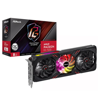 Видеокарта Asrock PCI-E 4.0 RX7600 PG 8GO AMD Radeon RX 7600 8Gb 128bit GDDR6 2355/18000 HDMIx1 DPx3 HDCP Ret от магазина РЭССИ
