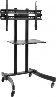 Стойка для телевизора Cactus CS-ST1030BK черный 37"-70" макс.50кг напольный мобильный от магазина РЭССИ