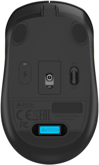 Мышь A4Tech Fstyler FG10CS Air черный/зеленый оптическая (2000dpi) silent беспроводная USB для ноутбука (4but) от магазина РЭССИ