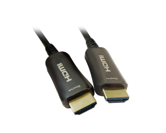 Кабель аудио-видео Digma HDMI 2.0 AOC HDMI (m)/HDMI (m) 20м. позолоч.конт. черный (BHP AOC 2.0-20) от магазина РЭССИ