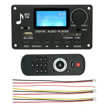 JQ-D006BT Модуль МП3, FLAC декодер с LCD дисплеем и FM Radio, Bluetooth, (пульт) 12в. FUT Arduino совместимый от магазина РЭССИ