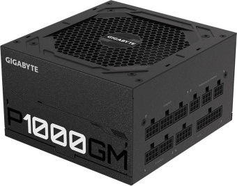 Блок питания Gigabyte ATX 1000W GP-P1000GM 80+ gold 24pin APFC 120mm fan 8xSATA Cab Manag RTL от магазина РЭССИ