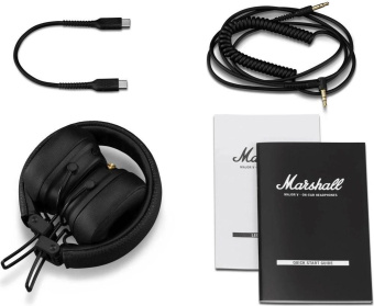 Гарнитура накладные Marshall Major V черный беспроводные bluetooth оголовье от магазина РЭССИ