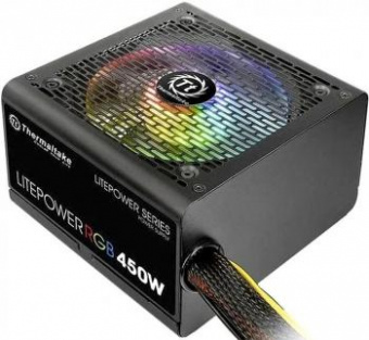 Блок питания Thermaltake ATX 450W Litepower RGB 450 (24+4+4pin) APFC PPFC 120mm fan color LED 4xSATA RTL от магазина РЭССИ