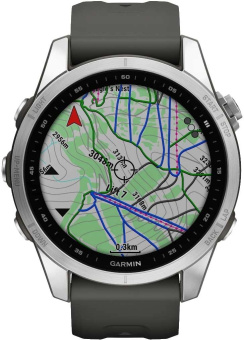 Смарт-часы Garmin Fenix 7S 1.2" корп.серый рем.черный (010-02539-01) от магазина РЭССИ