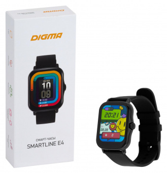 Смарт-часы Digma Smartline E4 1.69" IPS корп.черный рем.черный (E4B) от магазина РЭССИ