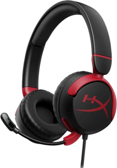 Наушники с микрофоном HyperX Cloud Mini черный/красный накладные оголовье (7G8F4AA) от магазина РЭССИ