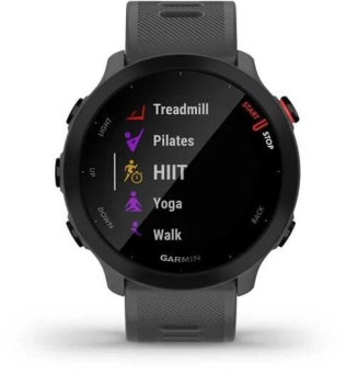 Смарт-часы Garmin Forerunner 55 42мм 1.04" LCD корп.серый рем.серый разм.брасл.:127-220мм (010-02562-13) от магазина РЭССИ
