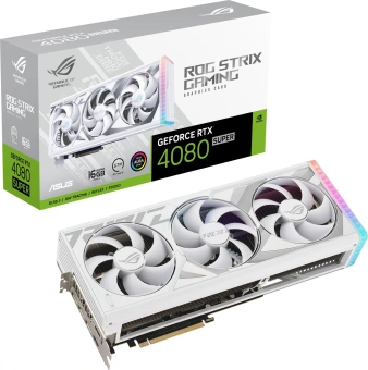 Видеокарта Asus PCI-E 4.0 ROG-STRIX-RTX4080S-16G-WHITE NVIDIA GeForce RTX 4080 Super 16Gb 256bit GDDR6X 2550/23000 HDMIx2 DPx3 HDCP Ret от магазина РЭССИ