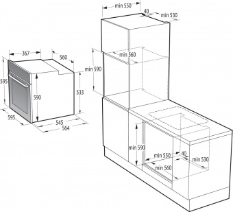 Духовой шкаф Электрический Gorenje BO6725E02BG черный от магазина РЭССИ