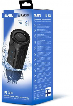 Колонка порт. Sven АС PS-300 черный 24W 2.0 BT/USB 2000mAh (SV-021221) от магазина РЭССИ