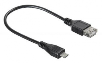 Кабель OTG Buro USB A(f) micro USB B (m) 0.2м черный от магазина РЭССИ