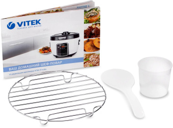 Мультиварка Vitek VT-4281 4л 800Вт бежевый/белый от магазина РЭССИ