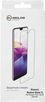 Защитное стекло для экрана Redline белый для Xiaomi Redmi Note 9 1шт. (УТ000021000) от магазина РЭССИ