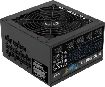 Блок питания Aerocool ATX 1000W Integrator Gold Gen.5 80+ gold (20+4pin) APFC 120mm fan LED 8xSATA Cab Manag RTL от магазина РЭССИ