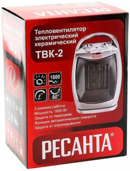 Тепловентилятор Ресанта ТВК-2 1800Вт серебристый/черный от магазина РЭССИ