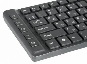 Клавиатура Оклик 530S черный USB slim Multimedia от магазина РЭССИ