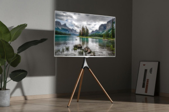 Подставка для телевизора Cactus CS-ST1246BKWN черный/орех 45"-65" макс.32кг напольный от магазина РЭССИ