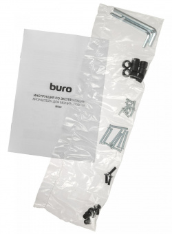 Кронштейн для мониторов ЖК Buro M062 черный 17"-27" макс.8кг потолочный поворот и наклон от магазина РЭССИ