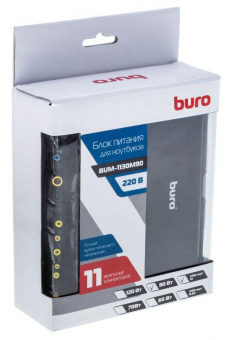Блок питания Buro BUM-1130M90 ручной 90W 12V-20V 11-connectors 3.75A 1xUSB 1A от бытовой электросети LED индикатор от магазина РЭССИ