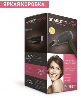 Фен Scarlett SC-HD70IT12 2200Вт черный от магазина РЭССИ
