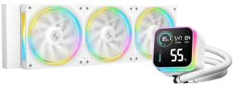 Система водяного охлаждения Deepcool LQ360 Wh ARGB Soc-AM5/AM4/1200/1700/1851 белый 4-pin 38.71dB Al LCD 350W 1840gr Ret (R-LQ360-WHDSMC-G-1) от магазина РЭССИ