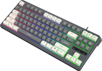 Клавиатура Оклик 731G серый/белый USB for gamer LED от магазина РЭССИ