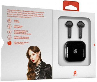 Гарнитура вкладыши uBear Vibe черный беспроводные bluetooth в ушной раковине (TW03BL01-BD) от магазина РЭССИ