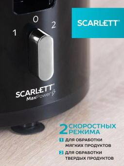 Соковыжималка центробежная Scarlett SC-JE50P02 1400Вт рез.сок.:1000мл. черный от магазина РЭССИ