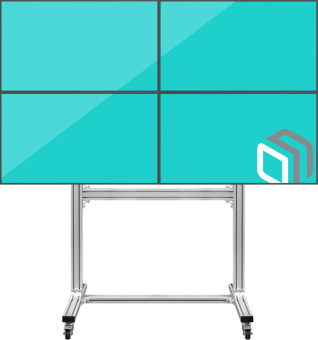 Подставка для телевизора Onkron FSPRO2L-22 черный 40"-55" макс.200кг напольный мобильный от магазина РЭССИ