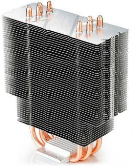 Устройство охлаждения(кулер) Deepcool Gammaxx 400 Blue Basic Soc-AM5/AM4/1151/1200/1700 черный 4-pin 18-30dB Al+Cu 130W 640gr Ret (DP-MCH4-GMX400P-BL) от магазина РЭССИ