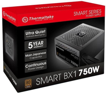 Блок питания Thermaltake ATX 750W Smart BX1 SE 80+ bronze (20+4pin) APFC 120mm fan color LED 8xSATA RTL от магазина РЭССИ