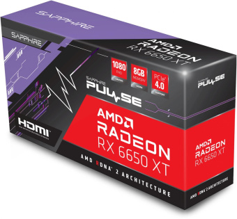 Видеокарта Sapphire PCI-E 4.0 11319-07-20G PULSE RX 6650 XT GAMING OC AMD Radeon RX 6650XT 8Gb 128bit GDDR6 2410/17500 HDMIx1 DPx3 HDCP Ret от магазина РЭССИ