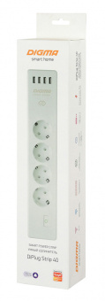 Сетевой фильтр Digma DiPlug Strip 40 дистанц.вкл/выкл белый DIPLUG STRIP 40 от магазина РЭССИ