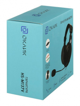 Наушники с микрофоном Оклик HS-M137V черный 1.8м мониторные оголовье (614046) от магазина РЭССИ