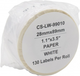 Этикетки Cactus CS-LW-99010 сег.:89x28мм черный белый 130шт/рул Dymo Label Writer 450/4XL от магазина РЭССИ