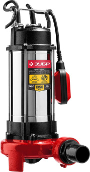 Насос фекальный Зубр НПФ-1350-Р 1350Вт 19800л/час от магазина РЭССИ