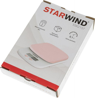 Весы кухонные электронные Starwind SSK2157 макс.вес:2кг розовый от магазина РЭССИ