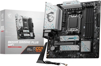 Материнская плата MSI B650M GAMING PLUS WIFI SocketAM5 AMD B650 4xDDR5 mATX AC`97 8ch(7.1) 2.5Gg RAID+VGA+HDMI+DP от магазина РЭССИ