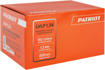 Краскораспылитель Patriot LVLP 1.2A 150л/мин соп.:1.2мм бак:0.6л от магазина РЭССИ