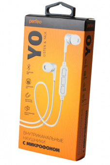 Наушники PERFEO YO PF_B4019 с микрофоном белые BL1 от магазина РЭССИ