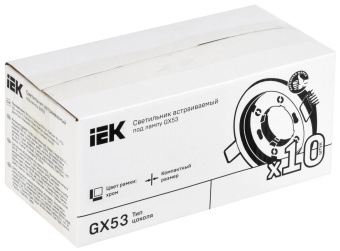 Точечный светильник IEK 15Вт хром (LUVB0-GX53-1-K23-10) от магазина РЭССИ