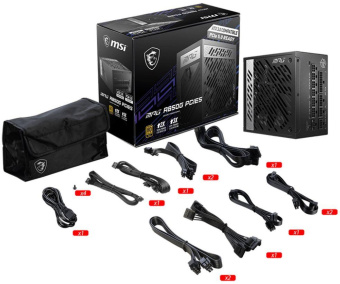Блок питания MSI ATX 850W MPG A850G 80+ gold 24pin APFC 135mm fan 8xSATA Cab Manag RTL от магазина РЭССИ