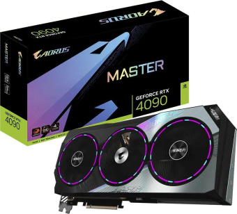 Видеокарта Gigabyte PCI-E 4.0 GV-N4090AORUS M-24GD NVIDIA GeForce RTX 4090 24576Mb 384 GDDR6X 2550/21000 HDMIx1 DPx3 HDCP Ret от магазина РЭССИ