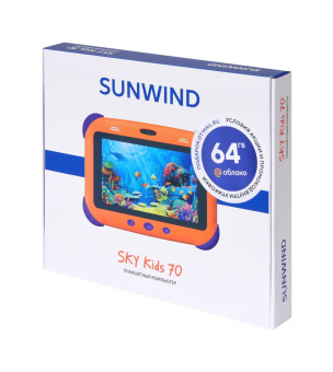 Планшет SunWind Sky Kids 70 SC7731E (1.3) 4C RAM1Gb ROM16Gb 7" IPS 1024x600 3G Android 10.0 Go разноцветный 2Mpix 2Mpix BT GPS WiFi Touch microSD 128Gb minUSB 2500mAh от магазина РЭССИ