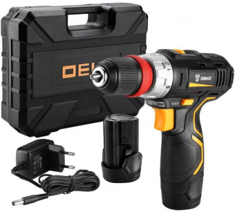 Дрель-шуруповерт Deko GCD12DU3 Li-Ion аккум. патрон:быстрозажимной (кейс в комплекте) (063-4115) от магазина РЭССИ